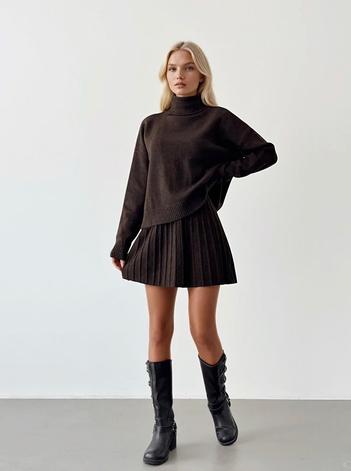 Pleated Knit Set