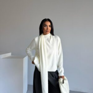 Drape Scarf Blouse