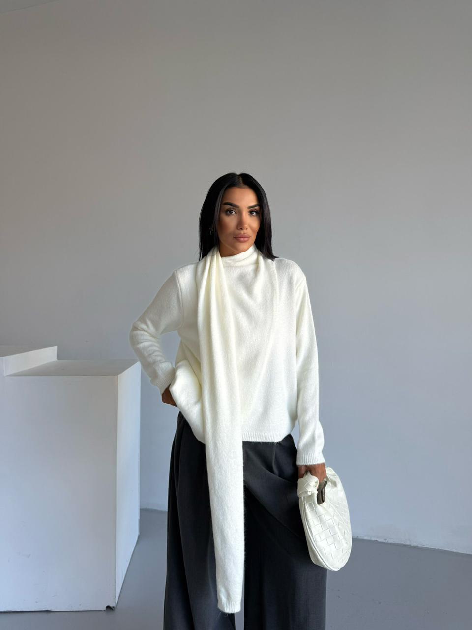 Drape Scarf Blouse