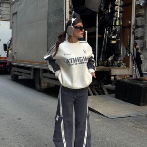 Streetwear Contrast Cargo Tracksuit